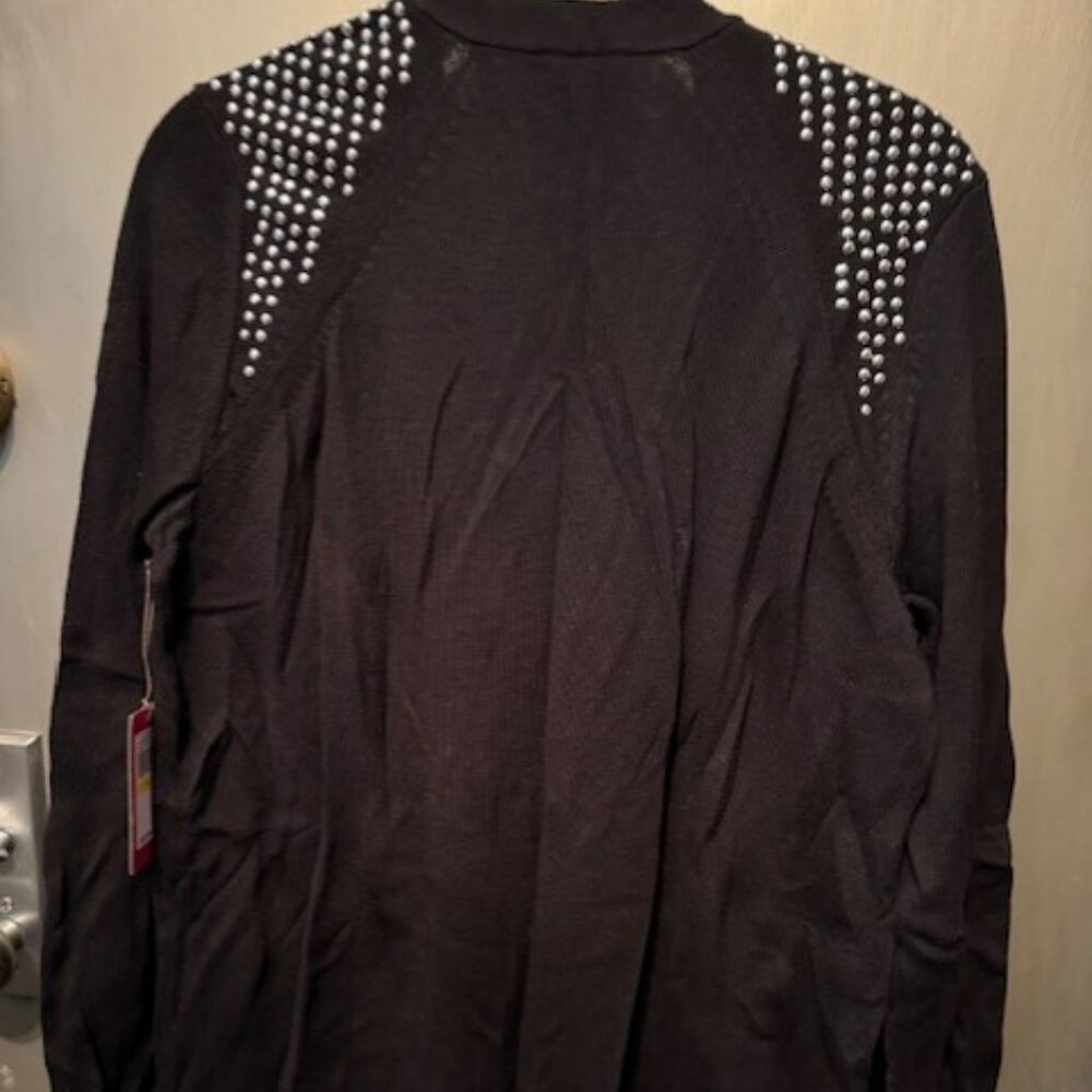 Studded Shoulder Open Front Cardigan - NWT - Picture 14 of 16